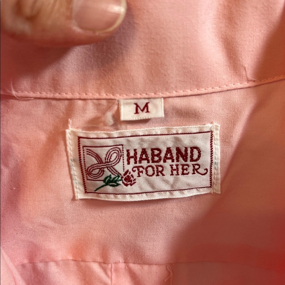 Vintage Midcentury Haband Pink Embroidered Cowgirl Glam Western Button Up Medium - Picture 10 of 11